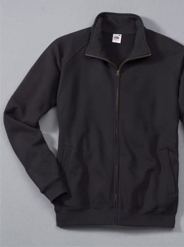 Fruit of the Loom Premium-Sweatjacke in schwarz