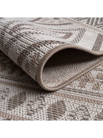 KADIMA DESIGN Teppich Kurzflor Rauten Wohnzimmer in Beige