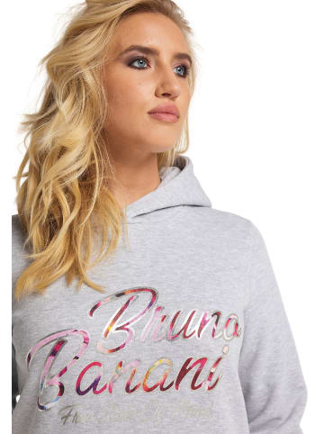 Bruno Banani Hoodie ohne Reißverschluss BRYANT in Grau / Melange