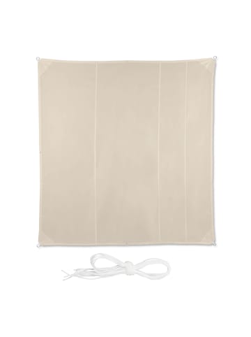 relaxdays Sonnensegel in Beige (B)500 x (T)500 cm