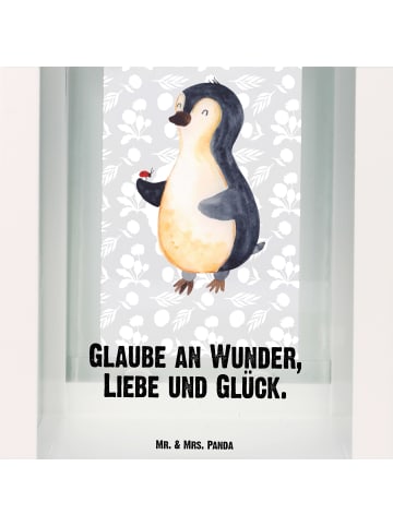 Mr. & Mrs. Panda Deko Laterne Pinguin Marienkäfer mit Spruch in Transparent