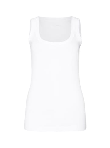 MARC CAIN Tanktop aus Feinripp in Weiß