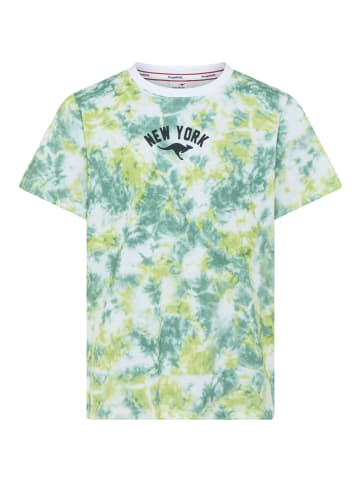 Kangaroos T-Shirt in grün gemustert