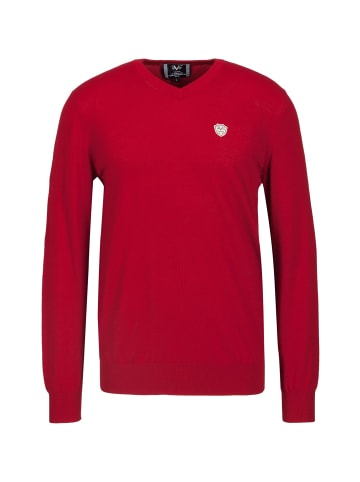 19V69 Italia by Versace V-Ausschnitt-Pullover Rocco in rot