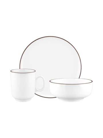Seltmann Weiden 18-tlg. Frühstücks-Set Sento Home Pure Lines in Chocolate Brown