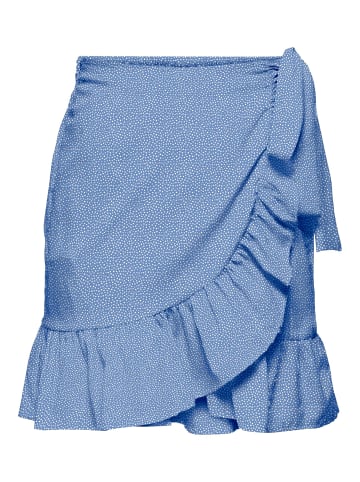 ONLY Kurzer Wickel Rock Falten Skirt ONLOLIVIA in Blau-2