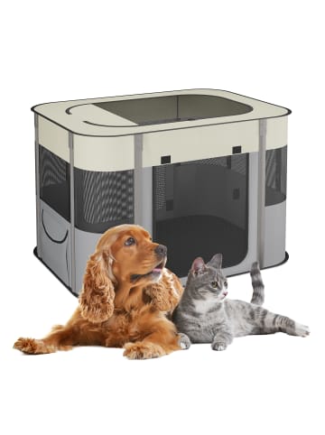 relaxdays Welpenauslauf in Mehrfarbig - (B)82 x (H)55 x (T)60 cm