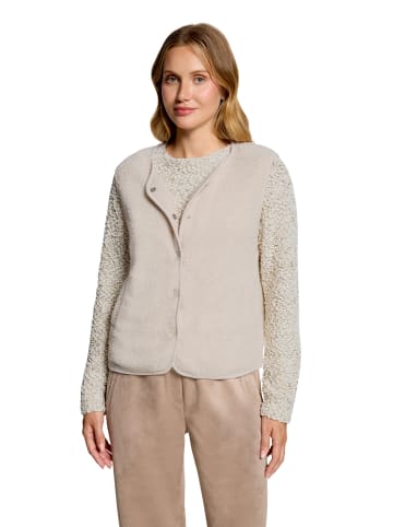 BETTY & CO Plüschweste mit Knöpfen in cream