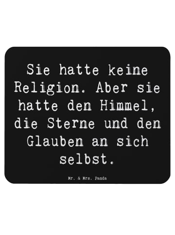 Mr. & Mrs. Panda Mauspad Spruch Himmel und Freude mit Spruch in Schwarz