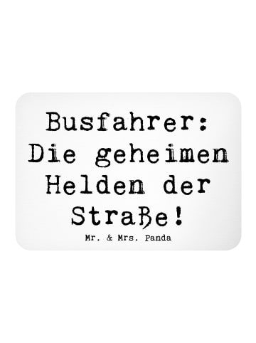 Mr. & Mrs. Panda magnet Spruch Busfahrer Helden mit Spruch in Weiß
