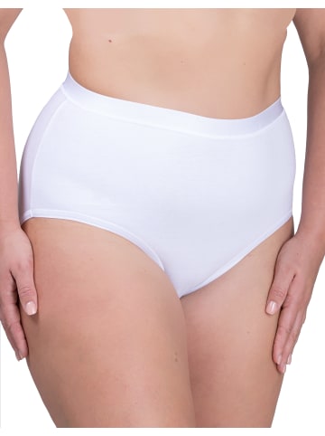 Moonline Hüft-Slips Unterhose in Übergröße, 3er Pack in weiß