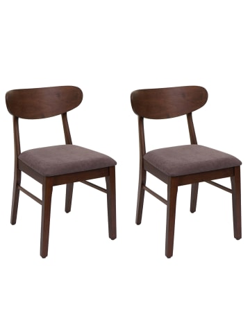 MCW 2er-Set Esszimmerstuhl M59, Dunkles Gestell, taupe