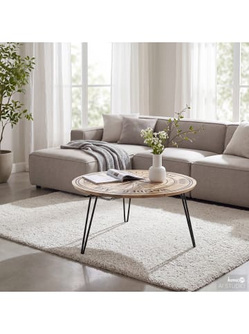 home24 Couchtisch Cacoto in Mango / Schwarz