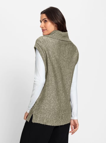 WITT WEIDEN Pullunder in khaki-meliert