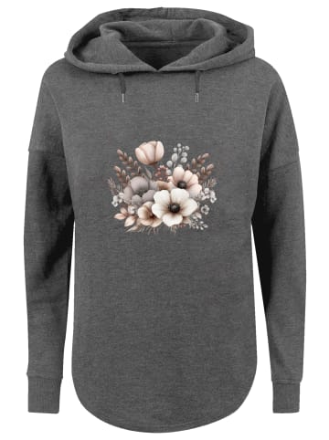 F4NT4STIC Oversized Hoodie Blumenstrauß Boho in charcoal