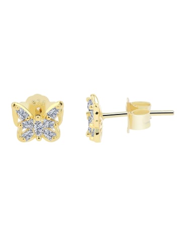 Adeliás Damen Ohrringe – Ohrstecker aus 925 Silber in gold