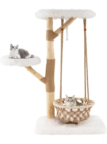 COSTWAY Kratzbaum Holz in Hellbraun