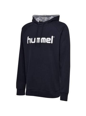 Hummel Logo Hoodie Kapuzen Pullover HMLGO in Marineblau