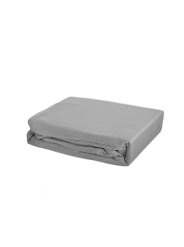 COFI 1453 Thermofleece Spannbettlaken mit Rundumgummizug - 125 gsm in Grau