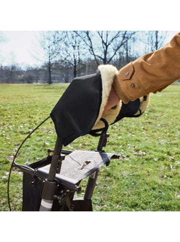 Erwin Müller Rollator Handwärmer in schwarz/natur