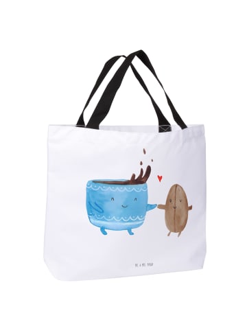 Mr. & Mrs. Panda Stofftasche Kaffee Bohne ohne Spruch in Weiß