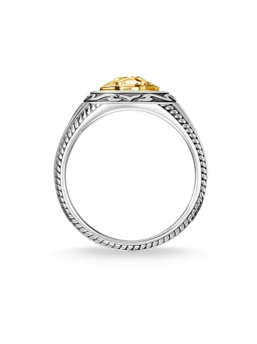 Thomas Sabo Ring Tiger Gold in schwarz, silberfarben, gelbgoldfarben