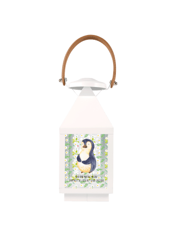 Mr. & Mrs. Panda Laterne Pinguin Diät mit Spruch in Transparent