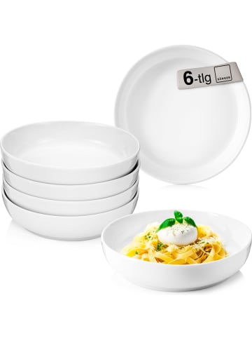 Sänger 6-tlg. Pastaschalen Set Marlo in Weiß aus Porzellan