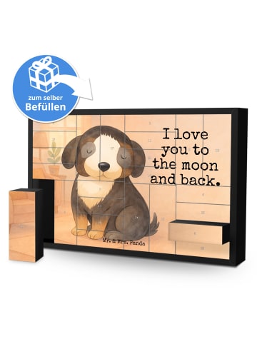 Mr. & Mrs. Panda Adventskalender Hund Entspannen Design mit Spruch in Weiß