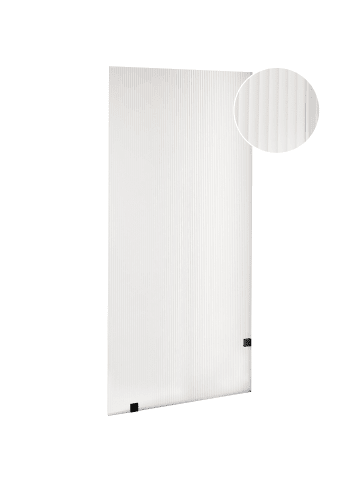 Beliani Duschwand MAHUIDA in Transparent/Schwarz - (W) 90 x (H) 195 cm