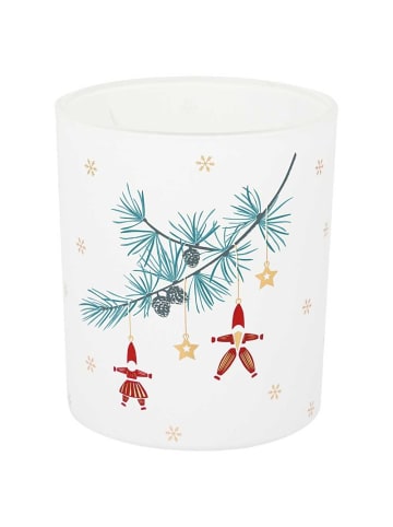 Greengate Kerzenhalter JUANA Glas Weiß 10 cm