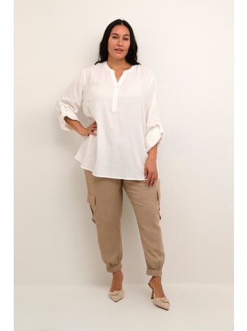 KAFFE curve Langarm-Bluse KCmille Loose fit in Chalk