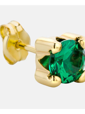 Diamant L'éternel Ohrringe aus 375 Gelbgold mit Smaragd