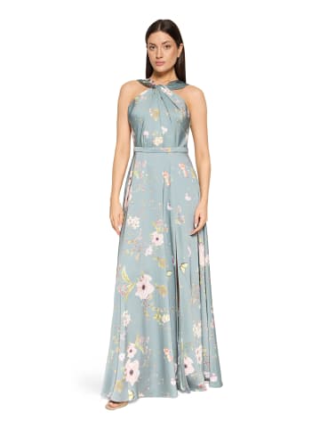 Vera Mont Abendkleid mit Blumenprint in Stone/Rosé