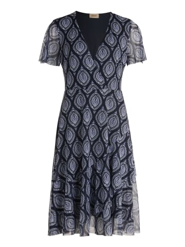 CARTOON Volantkleid mit Rüschen in Dunkelblau/Blau