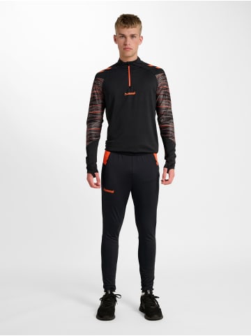 Hummel Verstellbare Taille Leggings Hmlblaze Erwachsene in BLACK/ORANGE