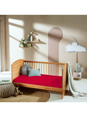 Erwin Müller Frottee Kinder-Spannbettlaken 2er-Pack Erding in rot