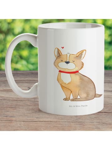 Mr. & Mrs. Panda Tasse Hund Glück ohne Spruch in Weiß