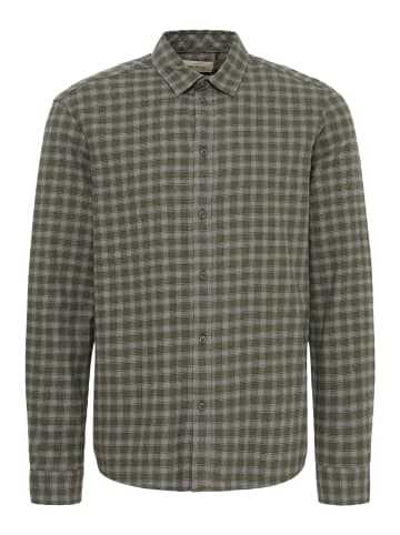 BLEND Langarmshirt Knopfleiste Karomuster Zeitloser Look in Grau