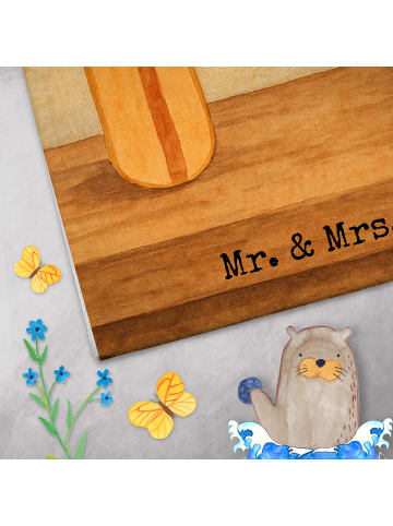 Mr. & Mrs. Panda Handtuch Streichhölzer Design ohne Spruch in Weiß