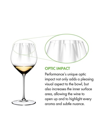 RIEDEL Glas 4er Set Chardonnay Gläser Performance in Transparent 727 ml in transparent