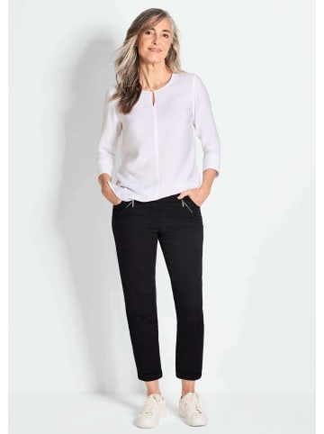 GOLDNER Baumwollhose mit Formbund in marine