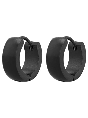 Adeliás Damen Ohrringe – Klappcreole aus Edelstahl in silber