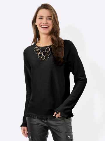 WITT WEIDEN Langarm-Pullover in schwarz