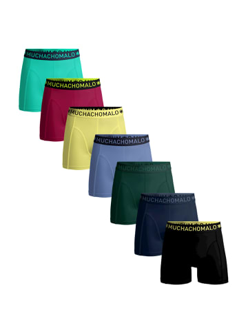 Muchachomalo 7er-Set: Boxershorts in Black/Blue/GreenYellow/Red