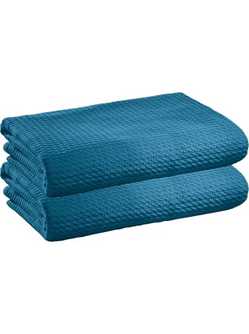 Erwin Müller Baumwolle Sommerdecke 2er-Pack Siena in petrol