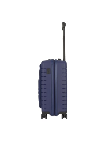 BRIC`s Ulisse 4 Rollen Kabinentrolley 55 cm mit Dehnfalte ocean blue