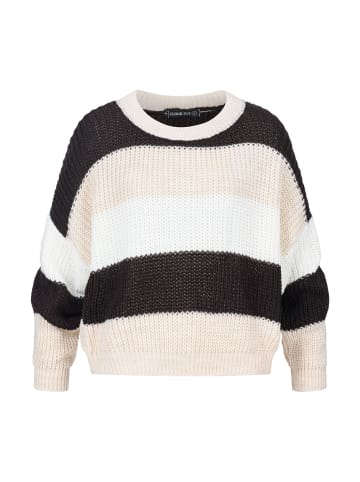 Cloud5ive Cloud5ive Gestrickter Rundhalsausschnitt in beige white fango brown