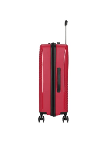 D&N Travel Line 4000 - 4-Rollen-Trolley M 66 cm (taupe) in pink