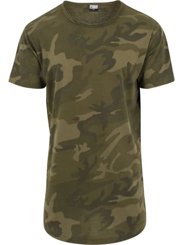 Urban Classics Urban Classics Lange T-Shirts in olive camo